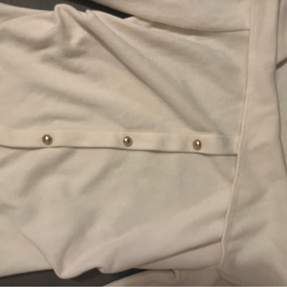 Cream Blouse with Pearl Buttons